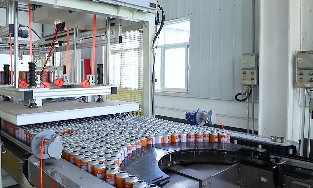 aerosol sample production line for oem spray paint pu foam spray and mdf kit proofing