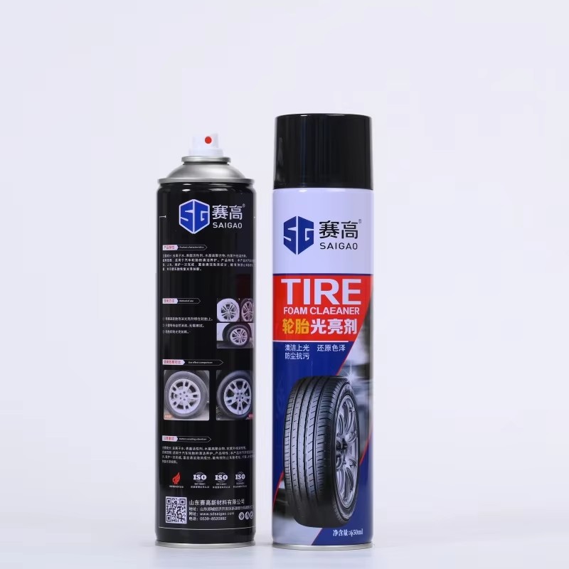 650ml Long Lasting High Gloss Tire Foam Cleaner Spray