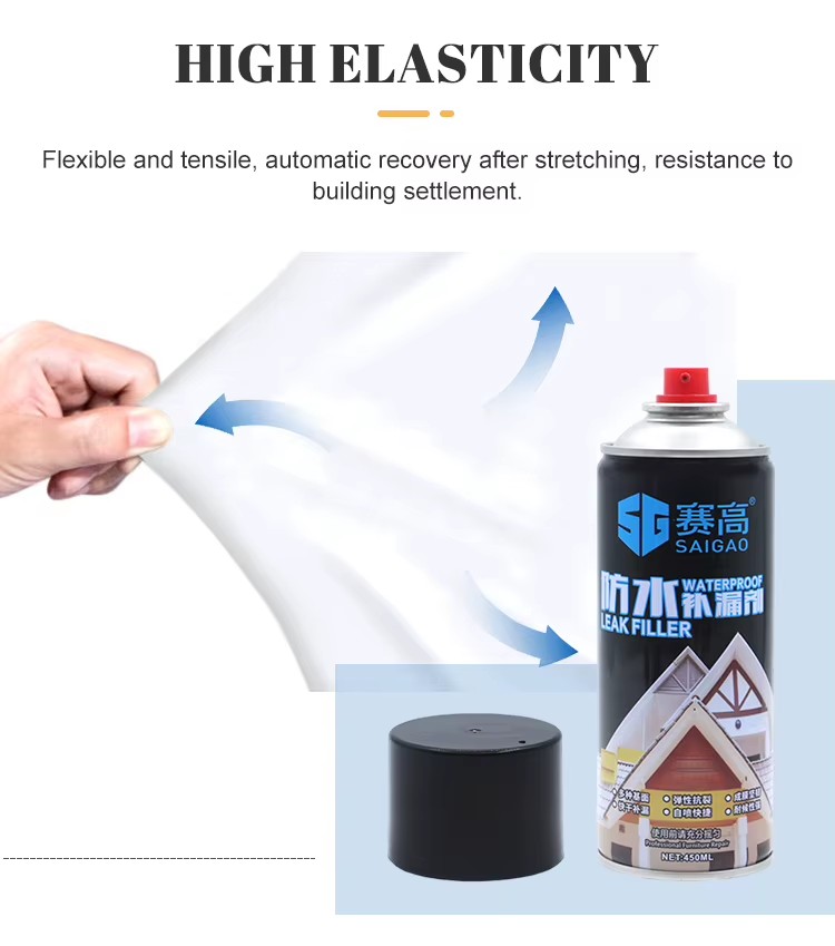 Roof Waterproofing & Leak Repair Spray – Fast-Drying Transparent Self-Spraying Coating for Exterior Walls And Roofs
