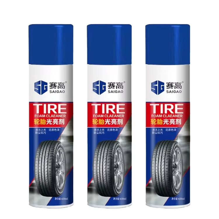 650ml Long Lasting High Gloss Tire Foam Cleaner Spray