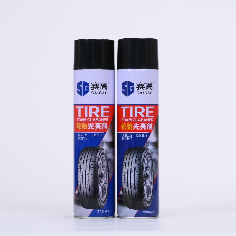 650ml Long Lasting High Gloss Tire Foam Cleaner Spray